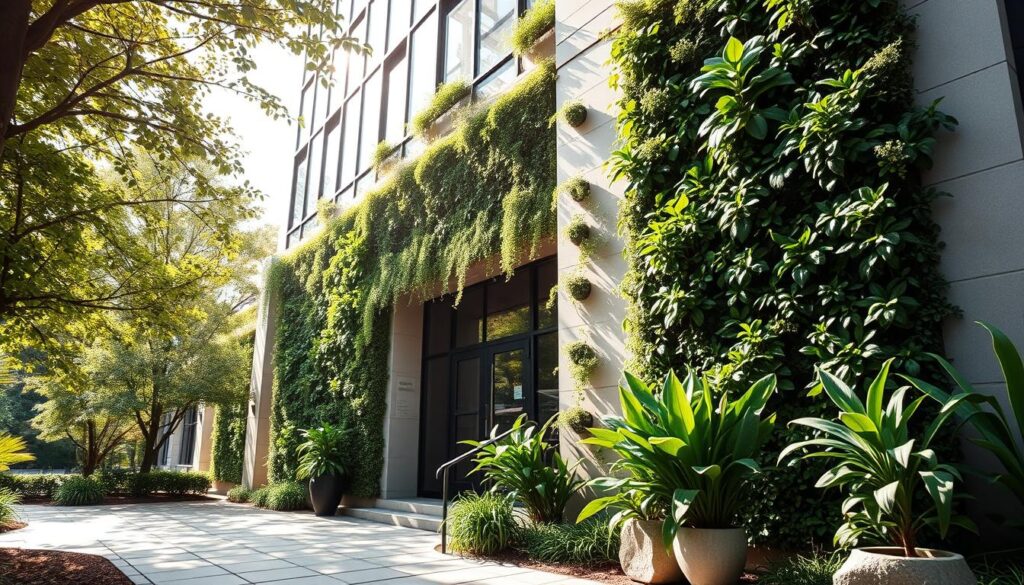 Vertical Gardens in Building Entrance