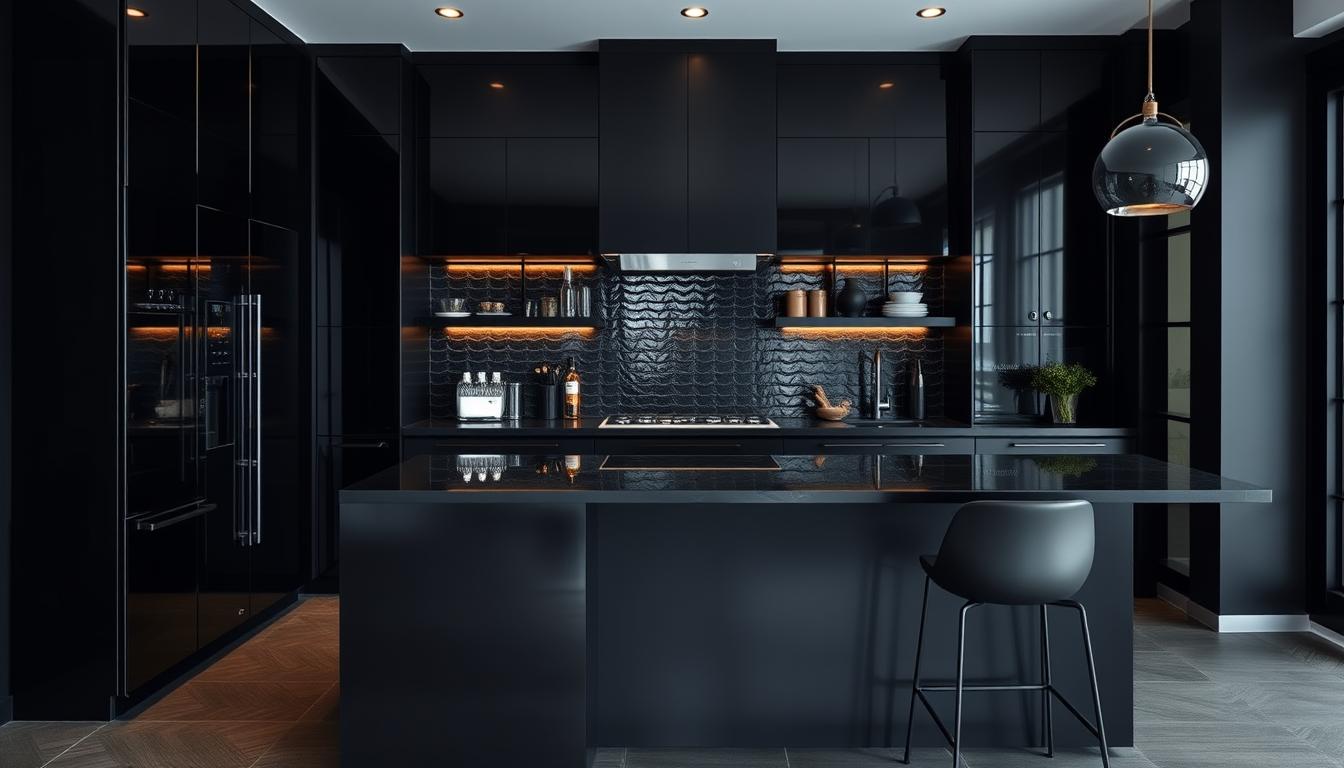 black on black kitchen