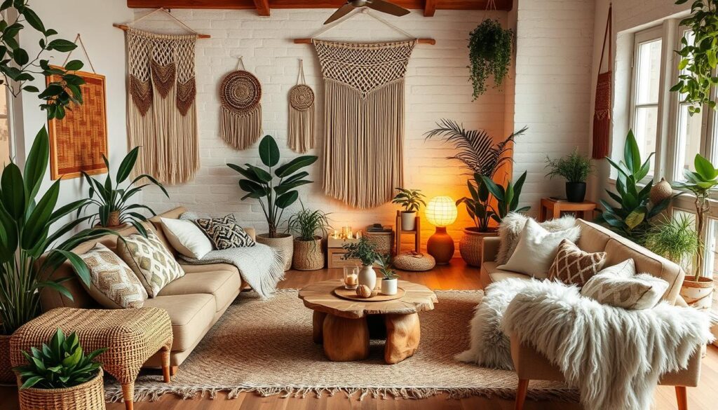 layering textures for a cozy bohemian home