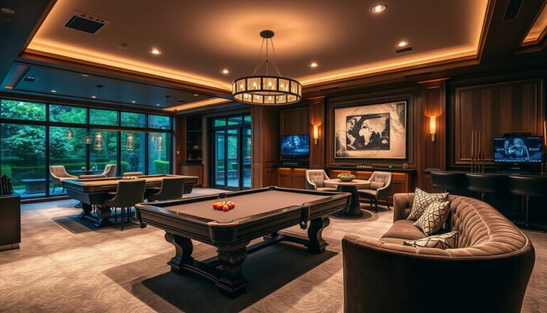 luxury basement game room