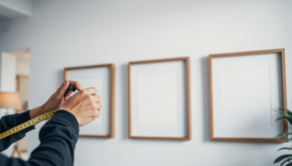 measuring for picture hanging