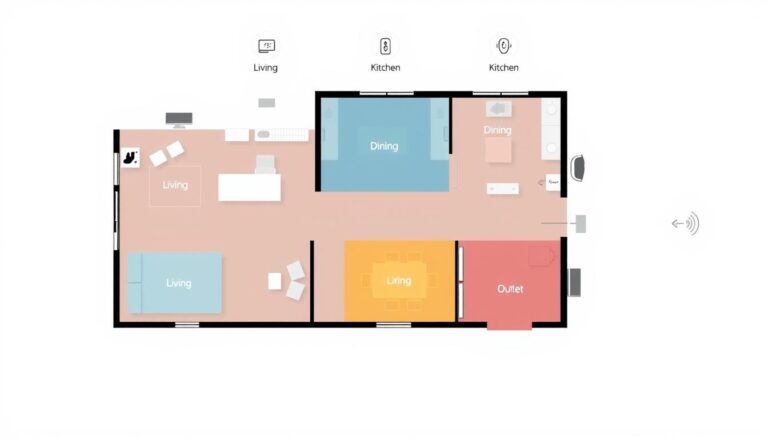 smart home floor plan symbols outlets smart lights etc