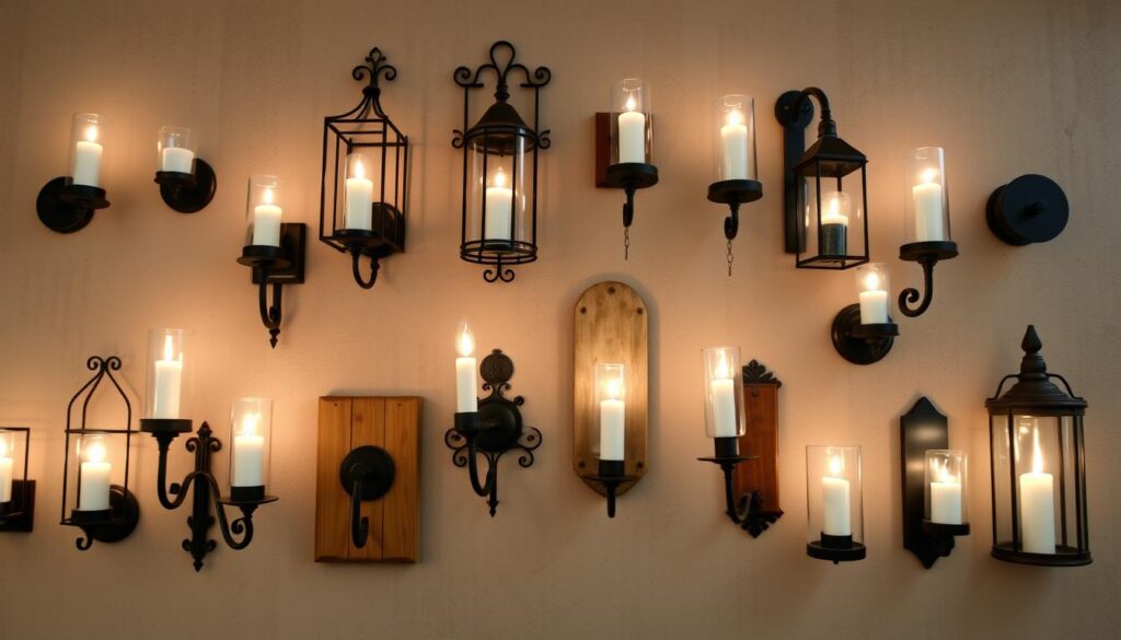 variety of styles candle sconces